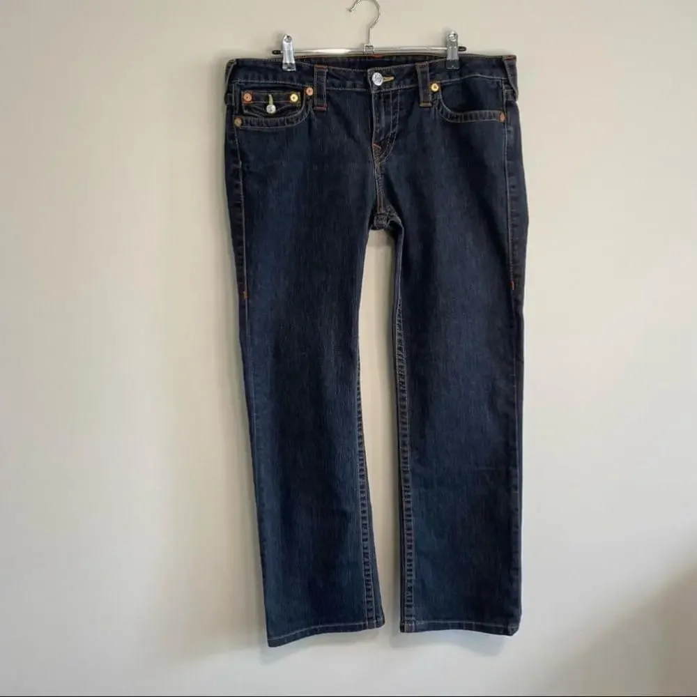 True Religion Ricky Straight - Dark/Black Denim - 32/30 COI Mexico